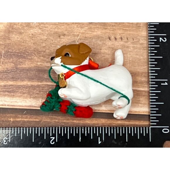2002 HALLMARK KEEPSAKE ORNAMENT QX8006 PUPPY LOVE WITH BEANIE TOBOGGAN BOW - Picture 12 of 12